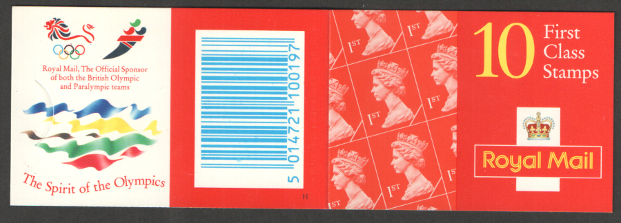 (image for) HD35 / DB17(31) Olympic Logos Harrison 10 x 1st Class Barcode Booklet